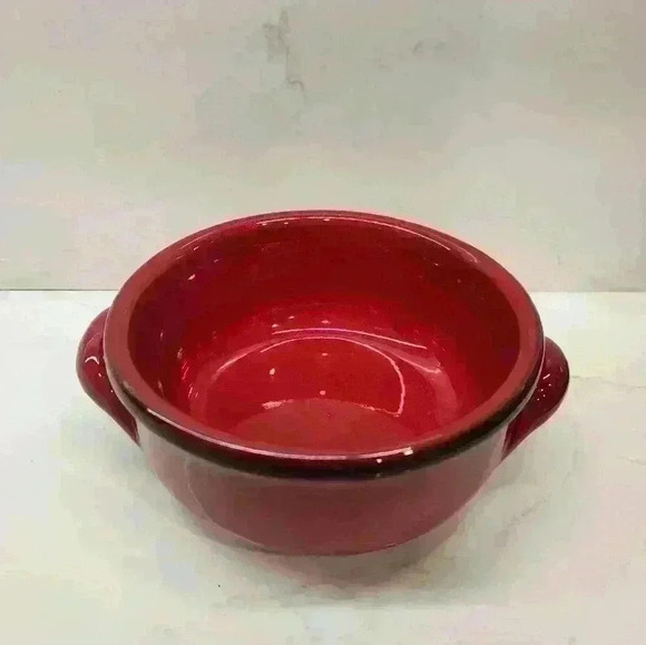 De Silva Terracotta Made in Italy‎ Red Black Ombré Soup Bowls Baking Oven Dish - Picture 3 of 10